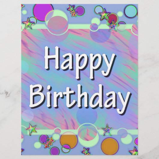 Happy Birthday Flyer (Voorkant)