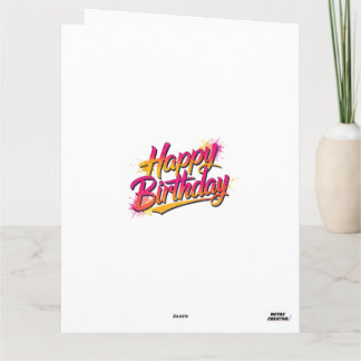 Happy Birthday Folded Greeting Card Kaart