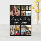 Happy Birthday Foto Collage 13 Foto's voor elke le Kaart (Gele Bloem)