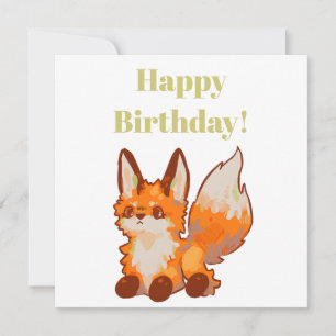 Happy Birthday! Fox, vosje Kaart
