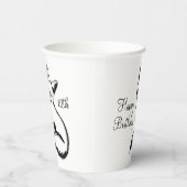 Happy Birthday Fox w Age Papieren Bekers (Rechts)