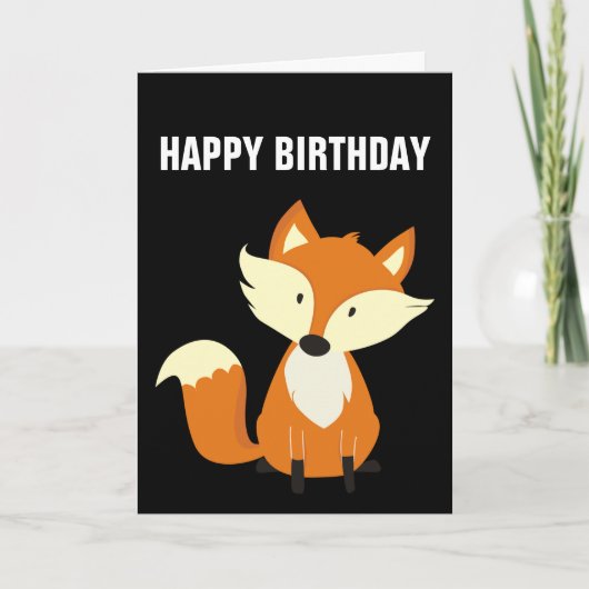 HAPPY BIRTHDAY FOXY FOXY-KAARTEN KAART (Voorkant)