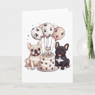 Happy Birthday Franse Bulldogs Party Petten Kaart