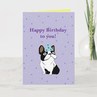 Happy birthday French Bulldog Kaart
