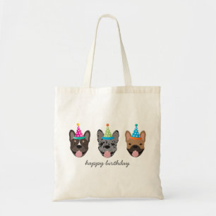 Happy Birthday French Bulldog Party Petten Tote Bag