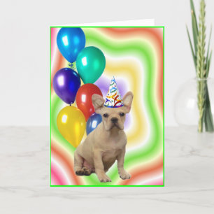 Happy Birthday French Bulldog Wenskaart Kaart