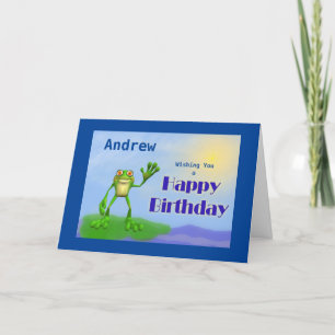 Happy Birthday Frog Kaart