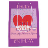 Happy Birthday, From My Heart to Yours II: Medium Cadeauzakje (Achterkant)