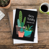 Happy Birthday Fun Cactus Planten Persoonlijke Kaa Kaart