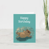 Happy Birthday Fun Capybara Just Chillin Bedankkaart (Voorkant)