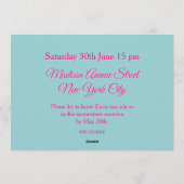 Happy Birthday Fun Invitation Card, Blue RSVP (Dos)