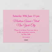Happy Birthday Fun Invitation Card, Pink RSVP (Dos)
