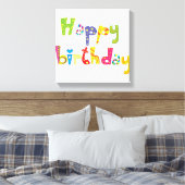 Happy Birthday Fun Letters Canvas Afdruk (Insitu (Slaapkamer))