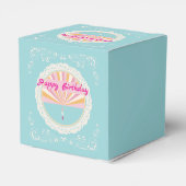 Happy Birthday Fun Party Box, Blue Rainbow Bedankdoosjes (Achterkant)