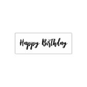 Happy Birthday Fun Script Tekst Sjabloon Zelfinktende Stempel (Design)