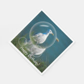 Happy Birthday Fun Seagull Servet (Hoek)