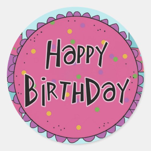 Happy Birthday Fun Stickers (Voorkant)