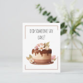 Happy Birthday Funny Coffee Cake Briefkaart (Staand voorkant)