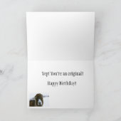 Happy Birthday Funny Goat Kaart (Binnen)