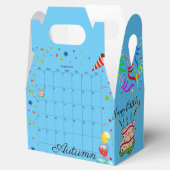 Happy Birthday Gable Favor Box Augustus 2022 Blauw Bedankdoosjes (Geopend)