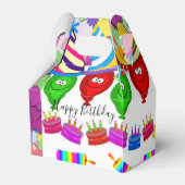 Happy Birthday Gable Favor Box Ballonnen Bedankdoosjes (Achterkant)