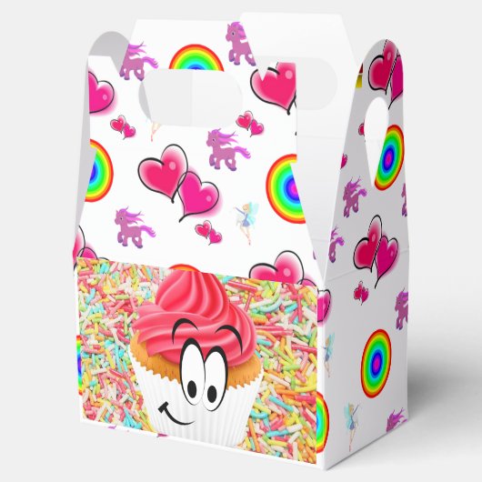 Happy Birthday Gable Favor Box Cupcake Bedankdoosjes (Geopend)