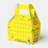 Happy Birthday Gable Favor Box February 2022Yellow Bedankdoosjes (Voorkant Zijde)