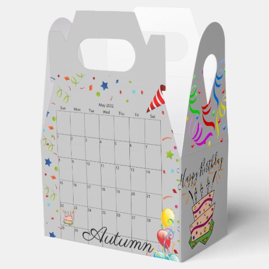 Happy Birthday Gable Favor Box May 2022 Bedankdoosjes (Geopend)