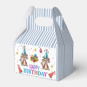 Happy Birthday Gable Favor Box Monkey Cupcake Bedankdoosjes (Achterkant)