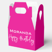 Happy Birthday Gable Favor Box Pink Bedankdoosjes (Geopend)