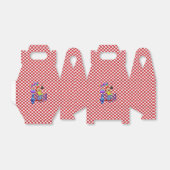 Happy Birthday Gable Favor Box Red, gecontroleerd Bedankdoosjes (Uitgevouwen)