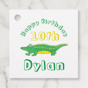 Happy Birthday Gator Alligator Crocodile Bedankjes Labels