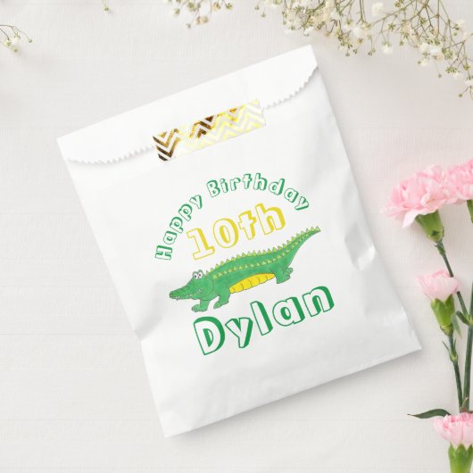 Happy Birthday Gator Alligator Crocodile Bedankzakje (Gezegeld)