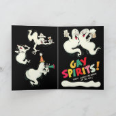  Happy Birthday Gay Spirits Ghost Kaart (Binnen)