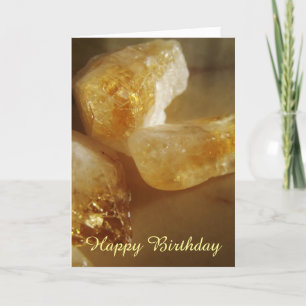 Happy Birthday Gemstones Crystal Birthday Kaart