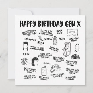 Happy Birthday Gen X Kaart