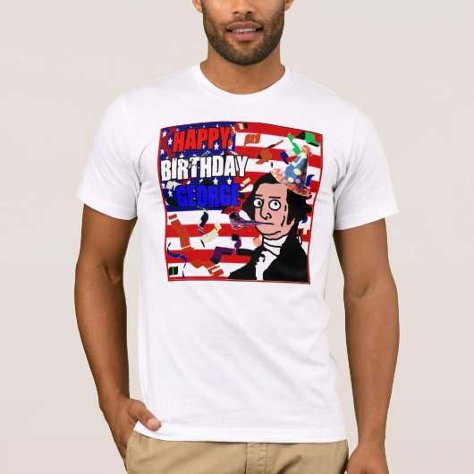 Happy Birthday George T-shirt (Voorkant)