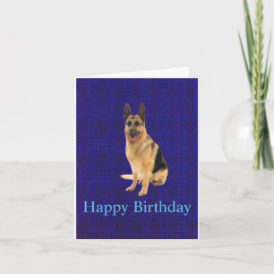 Happy Birthday German Shepherd Wenskaart Kaart