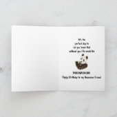 Happy Birthday Geweldige Friend Funny Panda Beer Kaart (Binnen)
