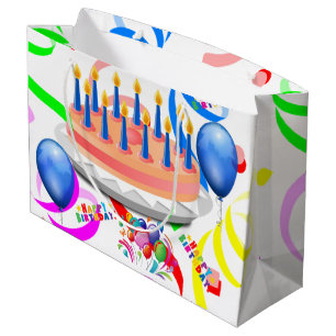 Happy Birthday Gift Bag Confetti Groot Cadeauzakje