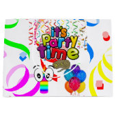 Happy Birthday Gift Bag Time Groot Cadeauzakje (Voorkant)