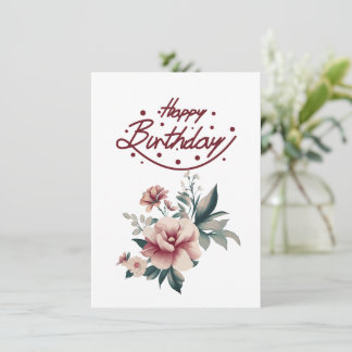 Happy Birthday Gift Kaart met witte achtergrond