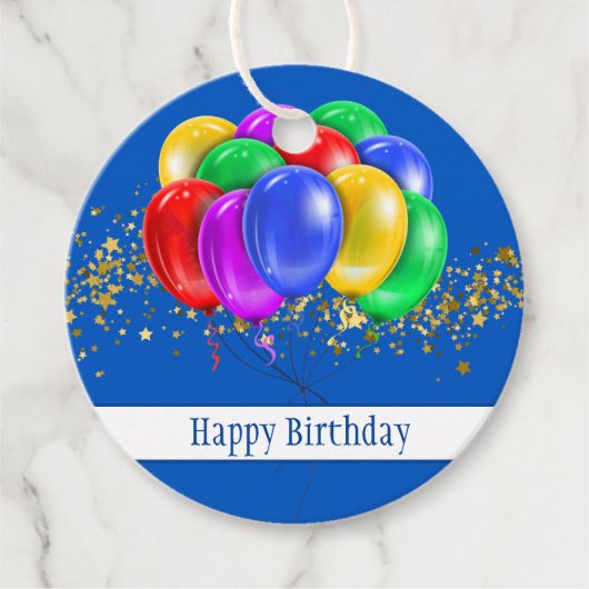 Happy Birthday Gift Label (Voorkant)