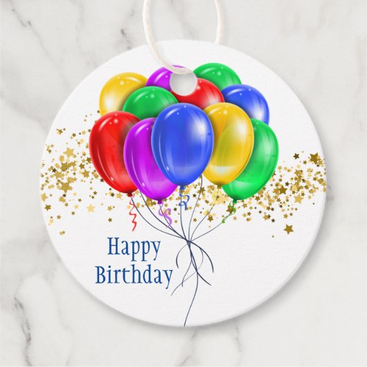Happy Birthday Gift Label (Voorkant)