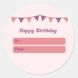 Happy Birthday Gift Label Sticker