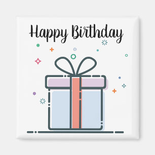 Happy Birthday Gift Square Magnet Magneet