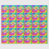 Happy Birthday Gift Wrap Rainbow HAMbyWG Cadeaupapier (Vlak)