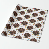 Happy Birthday Gift Wrapping Paper Chocolade Cadeaupapier (Uitgerold)