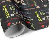Happy Birthday Gift Wrapping Paper Natalie Cadeaupapier (Rol Hoek)
