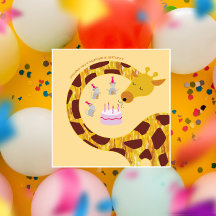 Happy Birthday - Giraffe en vrienden